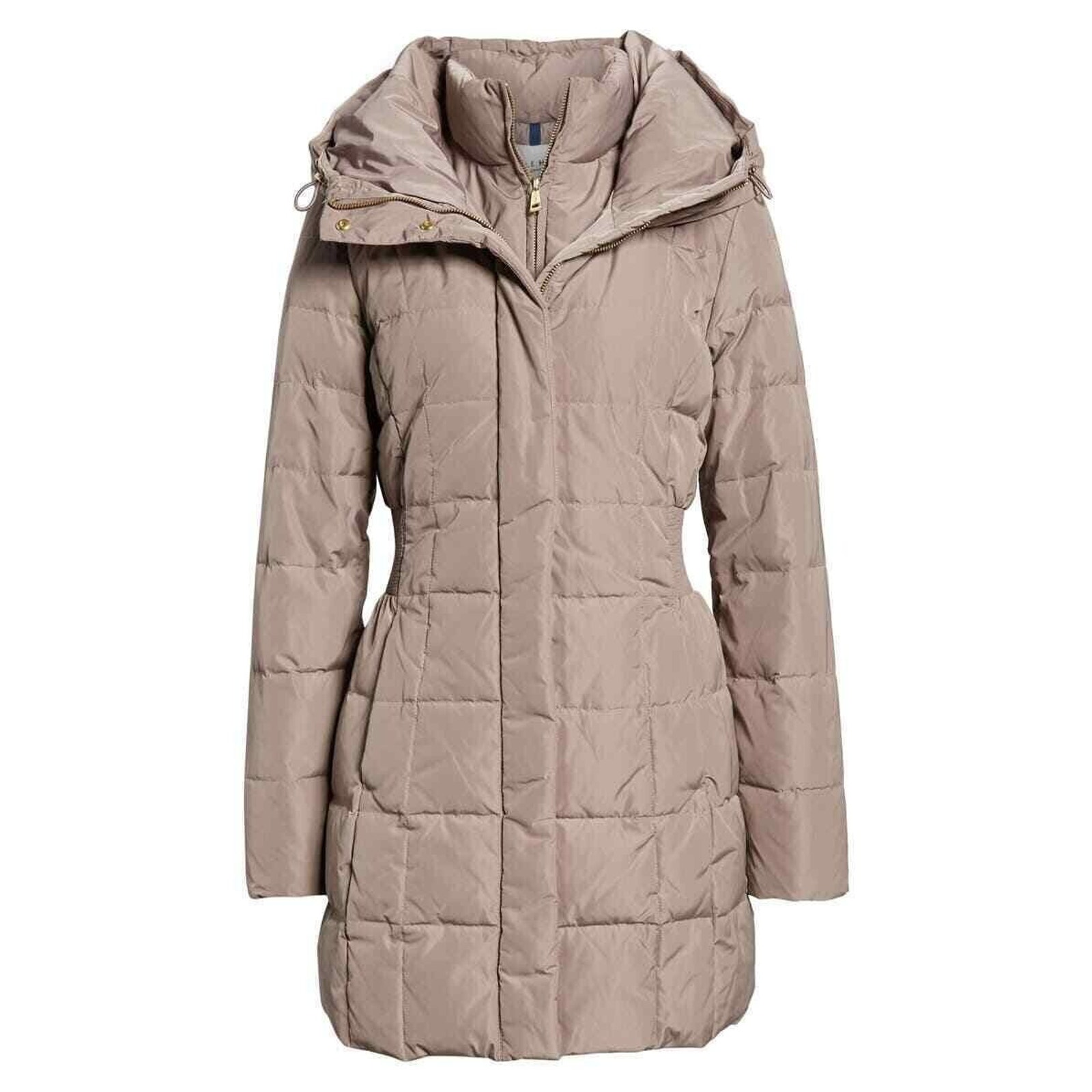 Cole Haan Signature Women's Cashew Hooded Down Feather Jacket Size Small Nwt